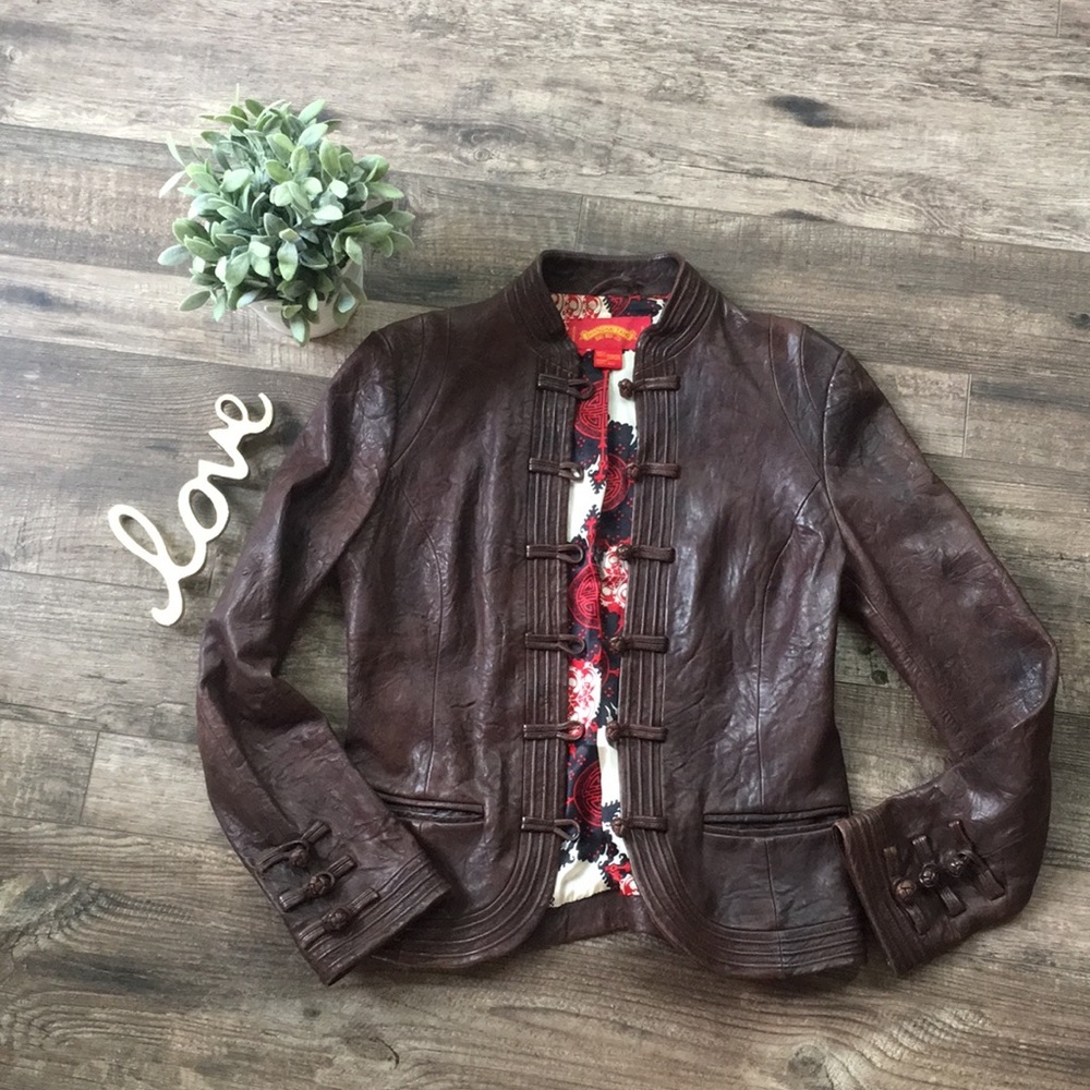 Shanghai Tang Leather Jacket - Picture 1 of 7